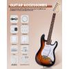 imageLeo Jaymz DIY ST Style Electric Guitar KitsSpraypainted Mahogany BodyLaurel Wood Fingerboard and Maple Neck including all Components STLight PinkST Sunburst