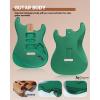 imageLeo Jaymz DIY ST Style Electric Guitar KitsSpraypainted Mahogany BodyLaurel Wood Fingerboard and Maple Neck including all Components STLight PinkSTMetallic Green
