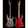 imageLeo Jaymz Electric Guitar Monsoon Deluxe Series Reverse Headstock Mahogany Body Roasted Maple Neck Rosewood Fretboard CaseAbstract DeluxeAbstract Deluxe