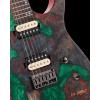 imageLeo Jaymz Electric Guitar Monsoon Deluxe Series Reverse Headstock Mahogany Body Roasted Maple Neck Rosewood Fretboard CaseAbstract DeluxeGreen