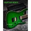 imageLeo Jaymz Electric Guitar Monsoon SeriesReverse HeadstockMahogany BodyRoasted Maple NeckRosewood FretboardLocking TunersRounded End FretsAlnicoV PickupsFixed Bridge Blue BurlGreen Flame