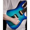 imageLeo Jaymz Electric Guitar Monsoon SeriesReverse HeadstockMahogany BodyRoasted Maple NeckRosewood FretboardLocking TunersRounded End FretsAlnicoV PickupsFixed Bridge Blue BurlBlue Flame