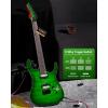 imageLeo Jaymz Electric Guitar Monsoon SeriesReverse HeadstockMahogany BodyRoasted Maple NeckRosewood FretboardLocking TunersRounded End FretsAlnicoV PickupsFixed Bridge Blue BurlGreen Ocean