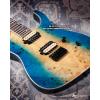 imageLeo Jaymz Electric Guitar Monsoon SeriesReverse HeadstockMahogany BodyRoasted Maple NeckRosewood FretboardLocking TunersRounded End FretsAlnicoV PickupsFixed Bridge Blue BurlBlue Burl