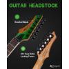 imageLeo Jaymz Electric Guitar Monsoon SeriesReverse HeadstockMahogany BodyRoasted Maple NeckRosewood FretboardLocking TunersRounded End FretsAlnicoV PickupsFixed Bridge Blue BurlGreen Flame