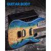 imageLeo Jaymz Electric Guitar Monsoon SeriesReverse HeadstockMahogany BodyRoasted Maple NeckRosewood FretboardLocking TunersRounded End FretsAlnicoV PickupsFixed Bridge Blue BurlBlue Burl