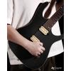 imageLeo Jaymz Electric Guitar Monsoon SeriesReverse HeadstockMahogany BodyRoasted Maple NeckRosewood FretboardLocking TunersRounded End FretsAlnicoV PickupsFixed Bridge Blue BurlMatte Black