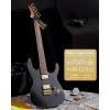 imageLeo Jaymz Electric Guitar Monsoon SeriesReverse HeadstockMahogany BodyRoasted Maple NeckRosewood FretboardLocking TunersRounded End FretsAlnicoV PickupsFixed Bridge Blue BurlMatte Black