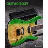 imageLeo Jaymz Electric Guitar Monsoon SeriesReverse HeadstockMahogany BodyRoasted Maple NeckRosewood FretboardLocking TunersRounded End FretsAlnicoV PickupsFixed Bridge Blue BurlGreen Burl