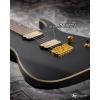 imageLeo Jaymz Electric Guitar Monsoon SeriesReverse HeadstockMahogany BodyRoasted Maple NeckRosewood FretboardLocking TunersRounded End FretsAlnicoV PickupsFixed Bridge Blue BurlMatte Black