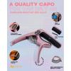 imageLeo Jaymz Heavy Duty Guitar Capo for AcousticElectric Guitars Guitar Clip made of Zinc Alloy Metal Guitar Clamp for Bass Classical Guitar Ukulele MandolinBanjo Blackish GreenLceberry Pink