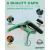 imageLeo Jaymz Heavy Duty Guitar Capo for AcousticElectric Guitars Guitar Clip made of Zinc Alloy Metal Guitar Clamp for Bass Classical Guitar Ukulele MandolinBanjo Blackish GreenBlackish Green