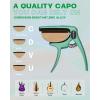 imageLeo Jaymz Heavy Duty Guitar Capo for AcousticElectric Guitars Guitar Clip made of Zinc Alloy Metal Guitar Clamp for Bass Classical Guitar Ukulele MandolinBanjo Blackish GreenBlackish Green