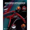 imageLeo Jaymz Heavy Duty Guitar Capo for AcousticElectric Guitars Guitar Clip made of Zinc Alloy Metal Guitar Clamp for Bass Classical Guitar Ukulele MandolinBanjo Blackish GreenShadow Red