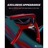 imageLeo Jaymz Heavy Duty Guitar Capo for AcousticElectric Guitars Guitar Clip made of Zinc Alloy Metal Guitar Clamp for Bass Classical Guitar Ukulele MandolinBanjo Blackish GreenShadow Red