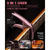 imageLeo Jaymz Heavy Duty Guitar Capo for AcousticElectric Guitars Guitar Clip made of Zinc Alloy Metal Guitar Clamp for Bass Classical Guitar Ukulele MandolinBanjo Blackish GreenLceberry Pink