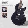 imageLeo Jaymz SC Series Electric Guitar  Mahogany Body Laurel Fingerboard Dual Humbuckers Stainless Steel Frets TuneOMatic Bridge C Neck 181 Tuners SkullMatt Black