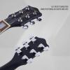 imageLeo Jaymz SC Series Electric Guitar  Mahogany Body Laurel Fingerboard Dual Humbuckers Stainless Steel Frets TuneOMatic Bridge C Neck 181 Tuners SkullMatt Black