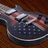 imageLeo Jaymz SC Series Electric Guitar  Mahogany Body Laurel Fingerboard Dual Humbuckers Stainless Steel Frets TuneOMatic Bridge C Neck 181 Tuners SkullUS Flag