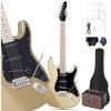 imageLeo Jaymz 39quot Full Size ST Style Electric Guitar Starter Kit with SSH Pickup 5W Portable Amp Tuner Gig Bag Strap ampamp Accessories Red FlameGold 5W