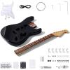 imageLeo Jaymz DIY ST Style Electric Guitar KitsSpraypainted Mahogany BodyLaurel Wood Fingerboard and Maple Neck including all Components STLight PinkST Black