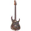 imageLeo Jaymz Electric Guitar Monsoon Deluxe Series Reverse Headstock Mahogany Body Roasted Maple Neck Rosewood Fretboard CaseAbstract DeluxeAbstract Deluxe