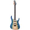 imageLeo Jaymz Electric Guitar Monsoon SeriesReverse HeadstockMahogany BodyRoasted Maple NeckRosewood FretboardLocking TunersRounded End FretsAlnicoV PickupsFixed Bridge Blue BurlBlue Burl