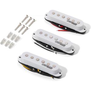 imageWilkinson M Series WOVS Ceramic Single Coil Pickups SSS Set for ST Stratocaster style electric guitarWOVS BlackWOVS White