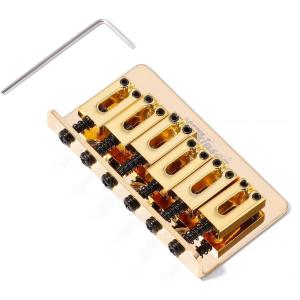 imageWilkinson WOF02 Hardtail bridge for ST Strat TL Telecaster IBZ JK Match All the Electric Guitars without the Bridge Hole on the body WOF02 ChromeWOF01 Gold