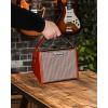 imageLeo Jaymz 15W Portable Electric Guitar Amp with BT Rechargeable Battery Builtin Effects Reverb Overdrive EQ Woodgrain Finish and 635mm Headphone Jack AG15AG15