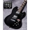 imageLeo Jaymz 39 Inch Solid Body Electric Guitar  Poplar Wood BodyMaple Neck and Laurel Wood Fretboard BlackBlack