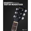 imageLeo Jaymz 39 Inch Solid Body Electric Guitar  Poplar Wood BodyMaple Neck and Laurel Wood Fretboard BlackBlack