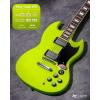 imageLeo Jaymz 39 Inch Solid Body Electric Guitar  Poplar Wood BodyMaple Neck and Laurel Wood Fretboard BlackFluorescent Green