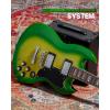 imageLeo Jaymz 39 Inch Solid Body Electric Guitar  Poplar Wood BodyMaple Neck and Laurel Wood Fretboard BlackGreen Flame