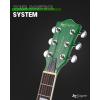 imageLeo Jaymz 39 Inch Solid Body Electric Guitar  Poplar Wood BodyMaple Neck and Laurel Wood Fretboard BlackGreen Flame