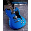 imageLeo Jaymz 39 Inch Solid Body Electric Guitar  Poplar Wood BodyMaple Neck and Laurel Wood Fretboard BlackNavy Blue