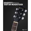 imageLeo Jaymz 39 Inch Solid Body Electric Guitar  Poplar Wood BodyMaple Neck and Laurel Wood Fretboard BlackUS Flag
