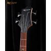 imageLeo Jaymz CB400 4 String 34quot Scale Electric Bass Guitar 24 Frets Mahogany Body Rosewood Fingerboard with Abalone Inlays Roasted Maple Neck HH Pickups Glossy Body Finish CB Flame Blue