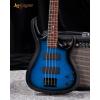 imageLeo Jaymz CB400 4 String 34quot Scale Electric Bass Guitar 24 Frets Mahogany Body Rosewood Fingerboard with Abalone Inlays Roasted Maple Neck HH Pickups Glossy Body Finish CB Flame Blue