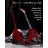 imageLeo Jaymz Electric GuitarSwifter SeriesHeavy Metal Guitar24 Frets Rosewood FingerboardMahogany BodyMaple Neck Powerful and Pure Humbucker Pickups Red