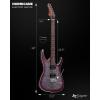 imageLeo Jaymz Hurricane Series Electric Guitar Double Cut Arched Top Mahogany Body Reverse Headstock Roasted Maple Neck Rosewood FretboardAlnico V PickupsLocking TunersTremolo BridgeRedPurple Black