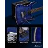 imageLeo Jaymz Hurricane Series Electric Guitar Double Cut Arched Top Mahogany Body Reverse Headstock Roasted Maple Neck Rosewood FretboardAlnico V PickupsLocking TunersTremolo BridgeRedBlue Purple