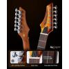 imageLeo Jaymz Hurricane Series Electric Guitar Double Cut Arched Top Mahogany Body Reverse Headstock Roasted Maple Neck Rosewood FretboardAlnico V PickupsLocking TunersTremolo BridgeRedSunburst