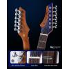 imageLeo Jaymz Hurricane Series Electric GuitarDouble Cut Arched Top Mahogany BodyReverse HeadstockRoasted Maple NeckRosewood FretboardAlnico V PickupsLocking TunersTremolo Bridge Blue PurpleBlue Purple
