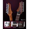 imageLeo Jaymz Hurricane Series Electric GuitarDouble Cut Arched Top Mahogany BodyReverse HeadstockRoasted Maple NeckRosewood FretboardAlnico V PickupsLocking TunersTremolo Bridge Blue PurplePurple Black