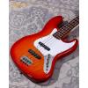 imageLeo Jaymz JB400 4 String 34quot Scale Electric J Bass Guitar Mahogany Body and Ash Veener Rosewood Fingerboard Roasted Maple Neck J Bass Pickup Classic Design for Beginners JB Cherry Sunburst