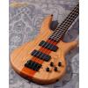 imageLeo Jaymz LB400 Series 4 String 34quot Scale Electric Bass Guitar 24 Frets Ash Body Maple Neck Rosewood Frets HH Pickups Matte Finish LB Nature