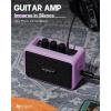 imageLeo Jaymz Mini Guitar Amplifier  5W Dual Speaker BT Wireless Guitar Amp Rechargeable Battery CleanOverdrive Modes Headphone JackIdeal for Practice ampamp Performance BlackPurple