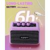imageLeo Jaymz Mini Guitar Amplifier  5W Dual Speaker BT Wireless Guitar Amp Rechargeable Battery CleanOverdrive Modes Headphone JackIdeal for Practice ampamp Performance BlackPurple