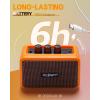 imageLeo Jaymz Mini Guitar Amplifier  5W Dual Speaker BT Wireless Guitar Amp Rechargeable Battery CleanOverdrive Modes Headphone JackIdeal for Practice ampamp Performance BlackOrange
